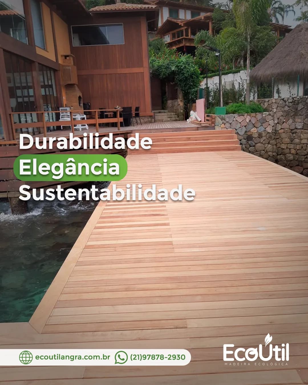 Post da EcoUtil sobre durabilidade, elegância e sustentabilidade