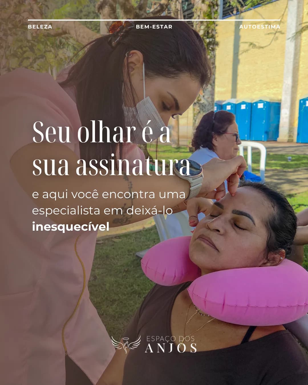 Post do Espaço dos Anjos "Seu olhar é a sua assinatura"
